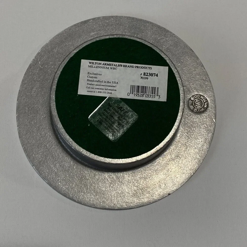 VTG The Wilton Armetale‎ Pewter Wine Coaster Bottle Holder Millennium 2000